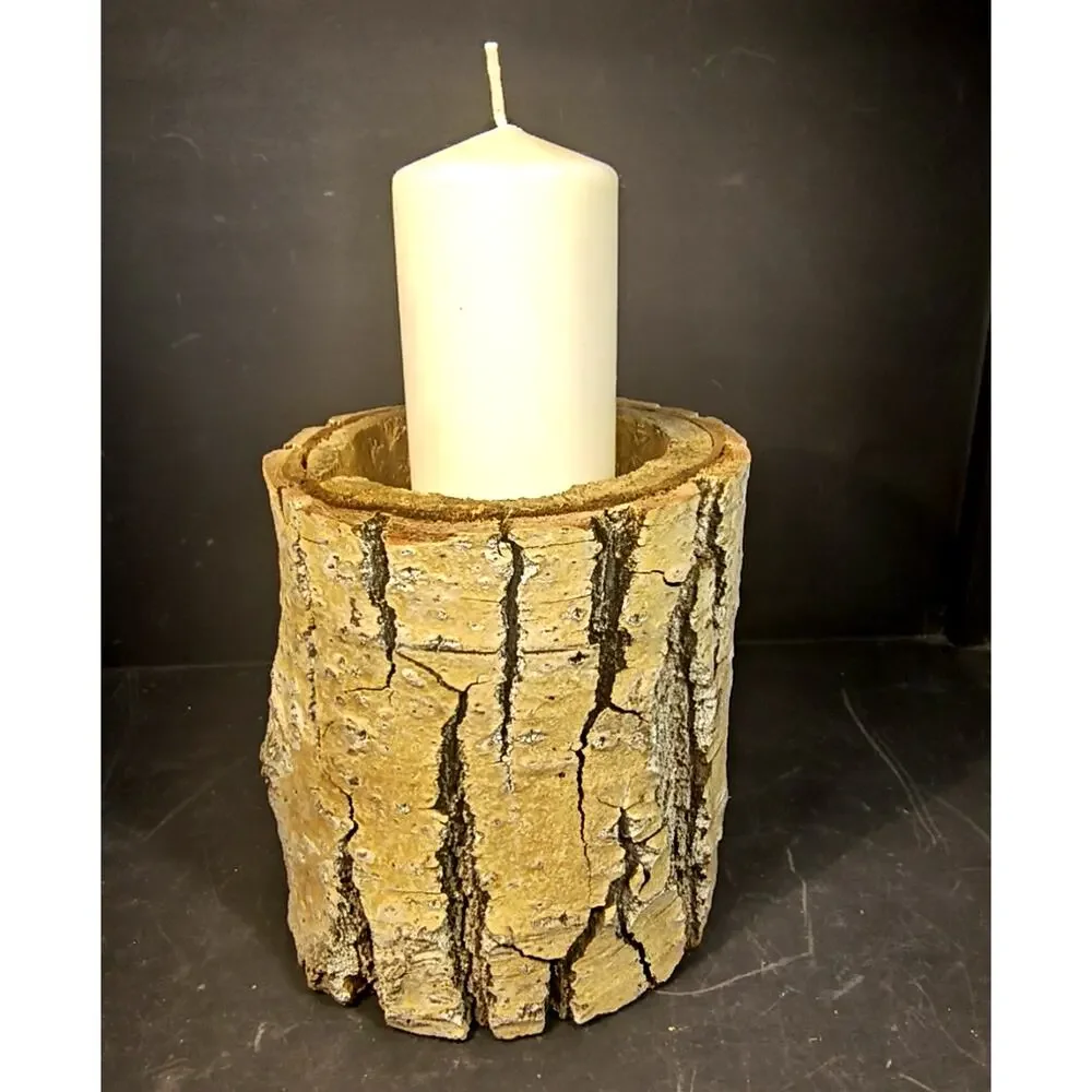 1826.  Birch Artisanal Planter Candle Holder Wedding Decor